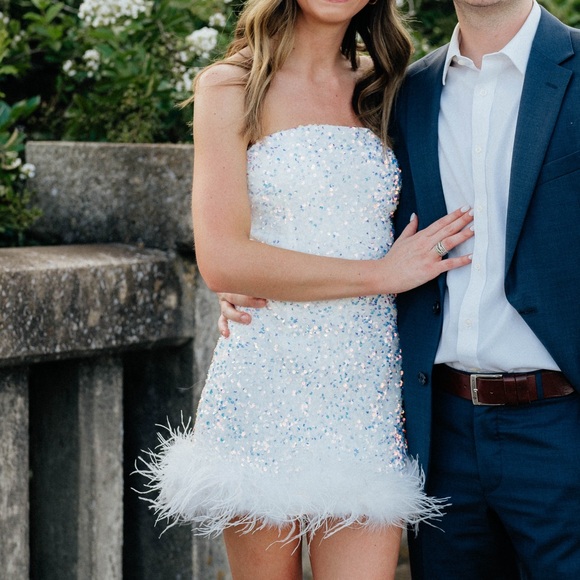 Strapless Sequin Dress. Size Small - Picture 3 of 3